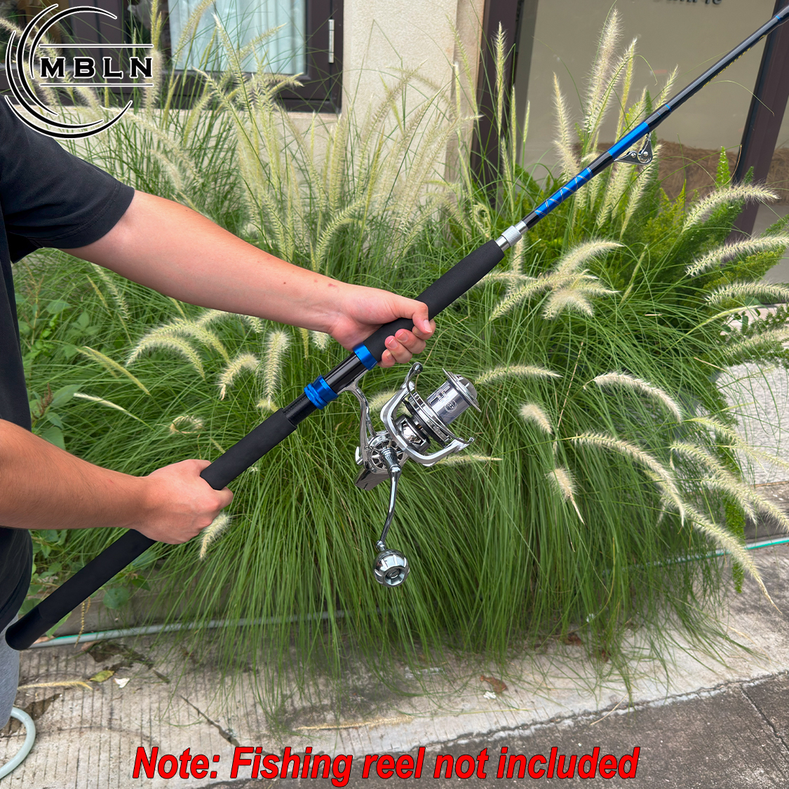 Caña de surfcasting de carbono guías metálicas empuñadura EVA - imagen 4