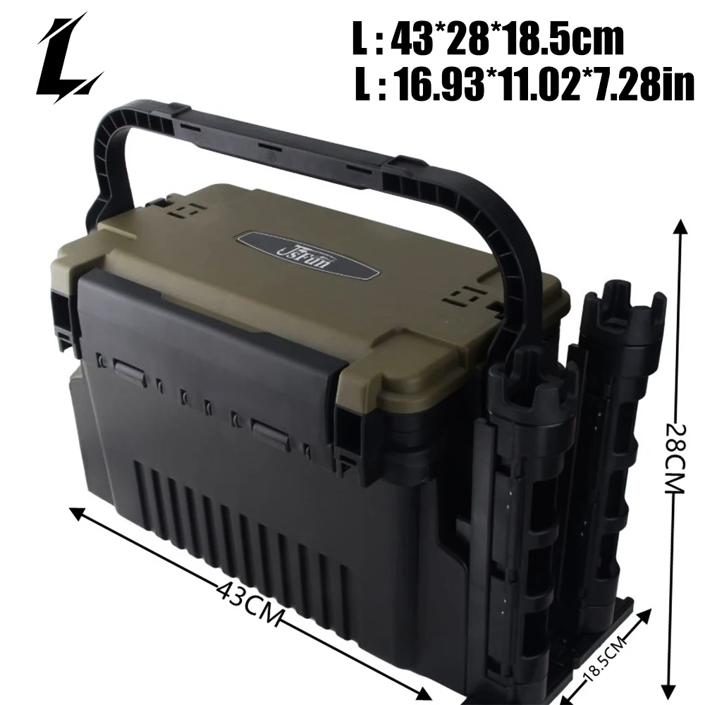 Caja de aparejos de gran capacidad, caja de herramientas, accesorios de pesca, caja de aparejos, caja de Señuelos de Pesca, suministros de pesca, caja de almacenamiento de señuelos - imagen 4