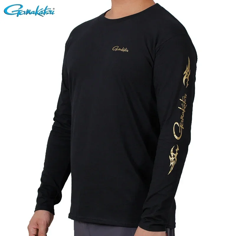 Camiseta de pesca de manga larga con cuello redondo, Top de pesca transpirable, ropa Anti-UV de secado rápido para primavera y otoño - imagen 5