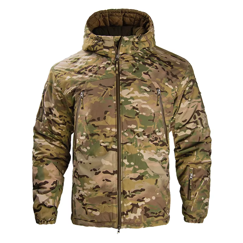 Chaqueta de pesca camuflaje Han Wild – Cortavientos térmico invierno