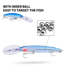 10 Uds señuelo de pesca flotante 32g 50g 75g cebo de pececillo de fundición larga agua salada lubina cebo duro Minnow para aparejos de pesca de lubina