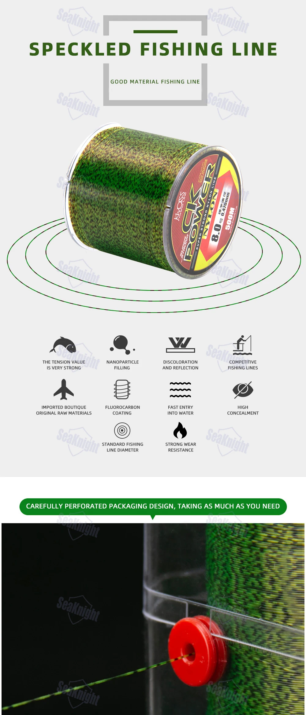 Presentación del producto en diferentes entornos de pesca
