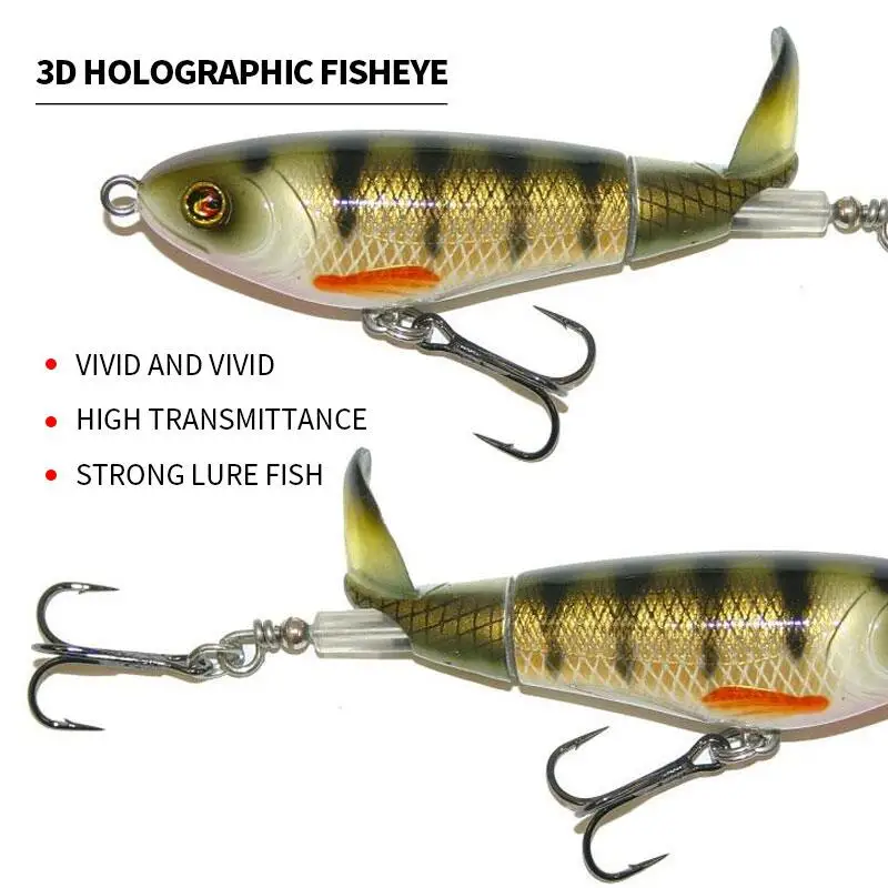 Señuelo de Pesca Topwater Whopper Popper, 90mm 15g, cebo Artificial, Plopper duro, cola giratoria suave, aparejos de Pesca Geer - imagen 3