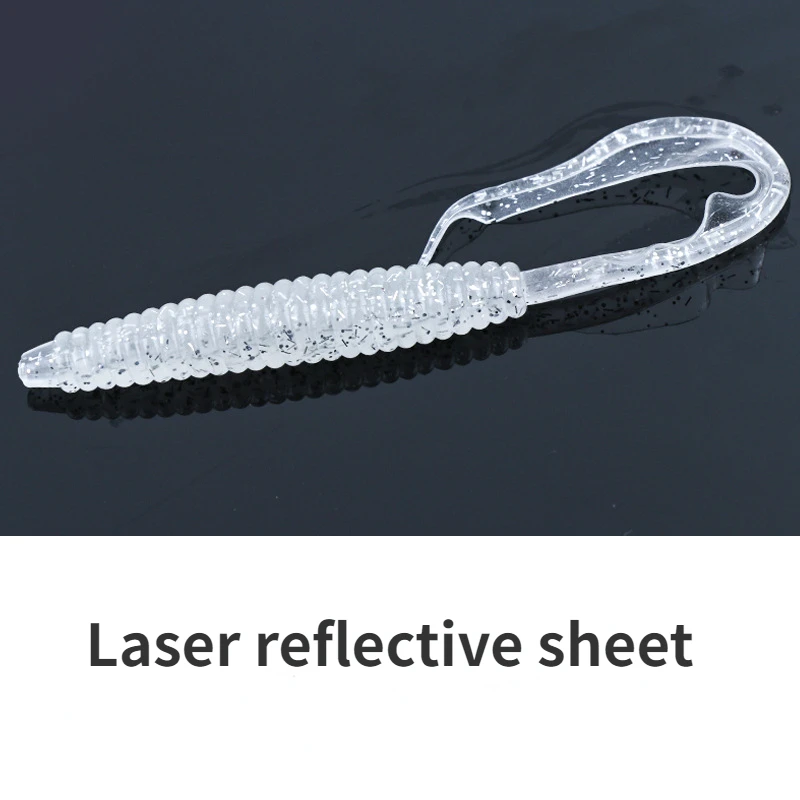 Señuelo de gusano suave de 13cm, cebos flexibles de cola larga de silicona, gusanos de tierra, señuelo de pesca realista, 10 unids/lote por paquete - imagen 5