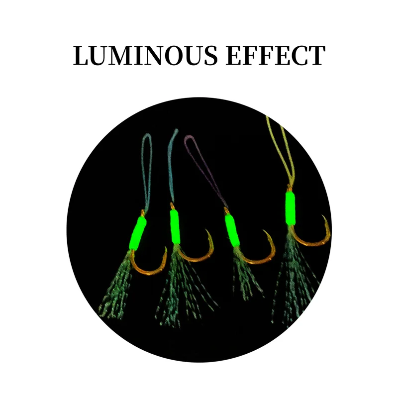 ZYZ-anzuelo Sabiki de pesca en el mar, accesorio Artificial de alta calidad, 4 unids/lote por bolsa - imagen 5