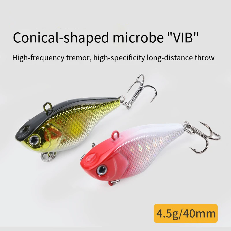 1 Uds. Señuelos duros VIB cebo de pesca anzuelos triples hundimiento Crankbait Wobber aparejos de pesca 4,6g 4cm - imagen 2