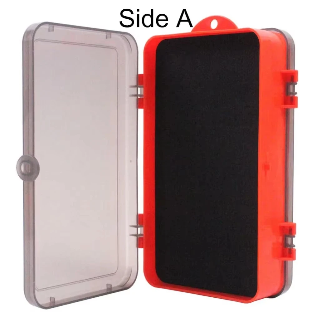 Caja de cebo dividida de doble cara portátil, gancho de manivela, grupo de anzuelos de cabeza, cebo de cabeza, cebo suave, accesorios de equipo de pesca, almacenamiento - imagen 4