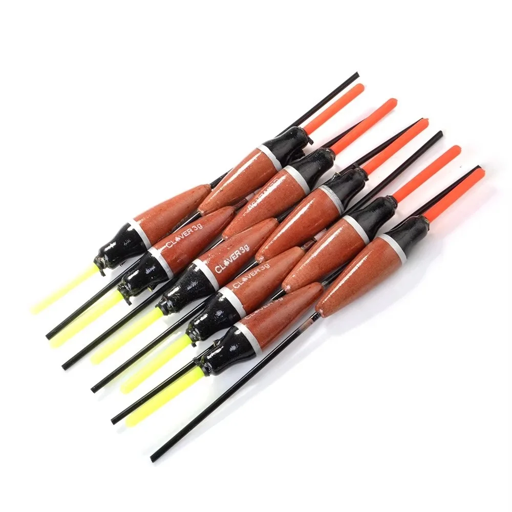 NGB 10 Uds 2g 3g 4g 5g boya Vertical de cola dura para aparejos de Pesca de carpa luz Barguzinsky flotador de Pesca de abeto Bobber Pesca - imagen 3