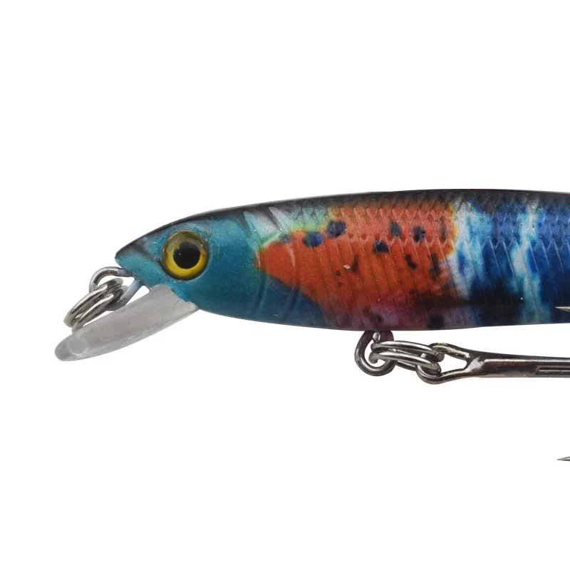 1 Uds 7,5 cm 4,6g señuelo de pesca duro cebo Minnow Wobblers con ganchos aparejos de pesca Isca cebo Artificial Crankbait Swimbait WD-386 - imagen 4