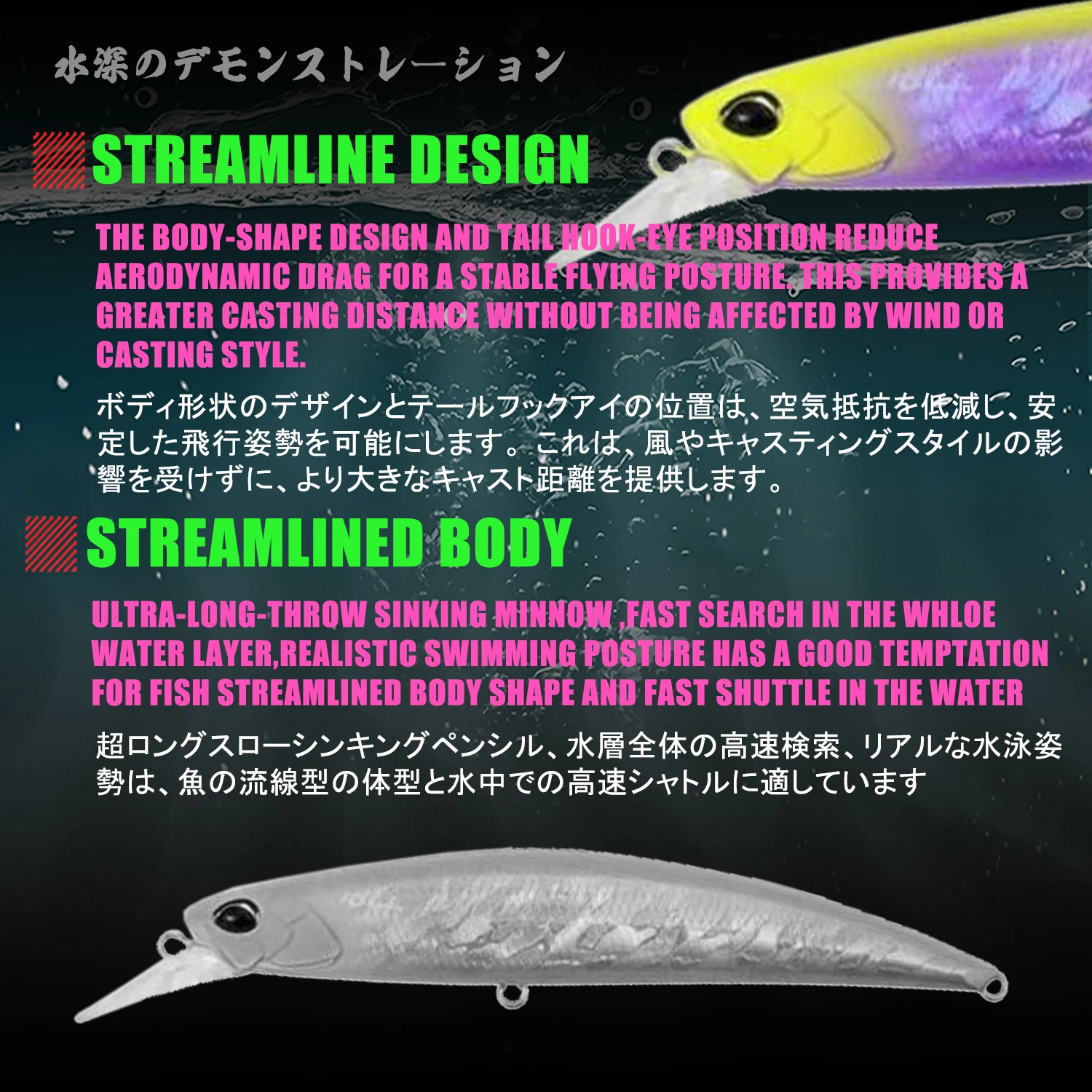 Señuelo de pesca de pececillo hundido, pesas de 27g, 11cm, Iscas artificiales, lubina, Peche En Mer, Trolling, aparejos de pesca de lubina, accesorios de Leurre - imagen 5