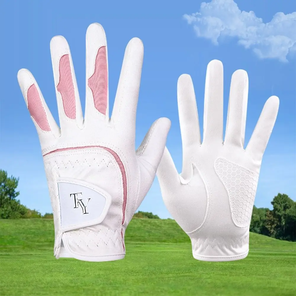 Guantes deportivos cómodos para mujer, guantes de Golf profesionales con dedos completos para mujer, manoplas de Golf transpirables antideslizantes, protección de palma - imagen 3