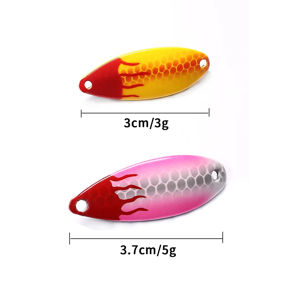 SUNMILE-señuelo de cuchara para Pesca de trucha, cebo duro Artificial, 3g, 5g - imagen 5