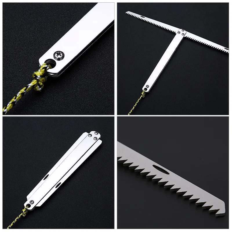 Maquinilla de afeitar plegable de acero inoxidable, cortador de plantas acuáticas para quitar plantas de acero inoxidable, corte de hierba de pesca dentada - imagen 2