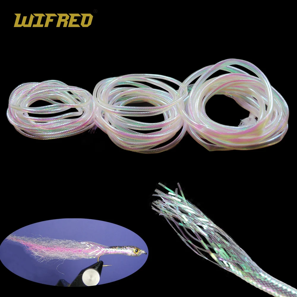 Wifreo-bodytube de Mylar Minnow, 20M/40M, serpentinas de tubo de cuerpo de escala de pescado, materiales de atado de cuerpo de mosca de pez, tubos nacarados