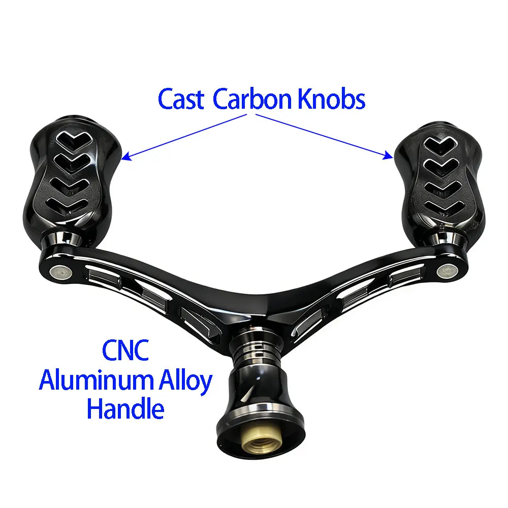 Carrete giratorio ligero y fuerte, doble mango de Metal CNC para carrete de pesca SHIMANO/DAIWA, mango eléctrico EXCELER/STRADIC/TATULA - imagen 4