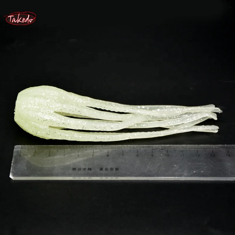 TAKEDO LG001 13,5 CM 25G reemplazar faldas de pulpo cebo TPR pesca en el mar atún tiburón señuelos curricán calamar señuelo para cabeza de plantilla de Metal - imagen 4