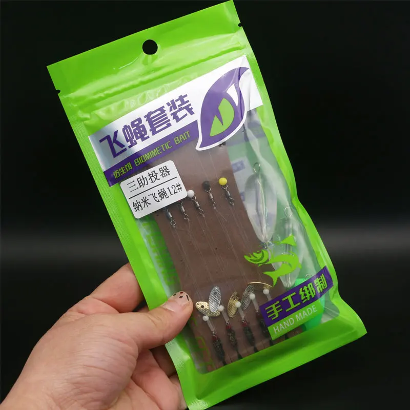 Juego de lentejuelas de semillas de melón para atar, señuelo Mako, anzuelo para moscas y mosquitos, juego de pesca, ayuda de fundición, tira blanca, Micro cebo para peces