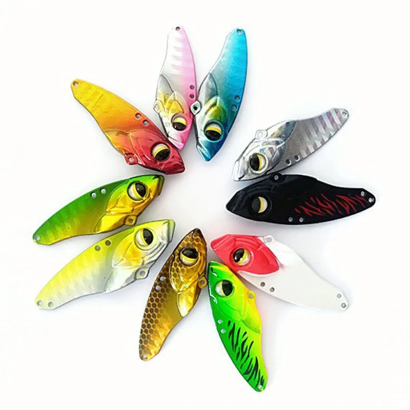 1 Uds 5g 7g 10g 14g Metal VIB señuelo de pesca cuchara vibratoria cebos Crankbait Wobbler cebos duros señuelo ViB aparejos - imagen 3