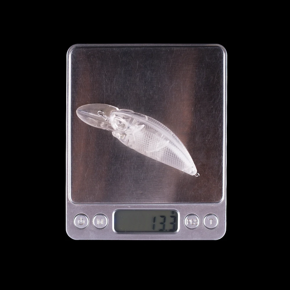 Hanlin-señuelo de pesca flotante sin pintar, cebo Crankbait de cuerpo duro en blanco, Musky, pececillos, aparejos de lubina, 10/20 piezas, 9CM, 13,5G - imagen 3