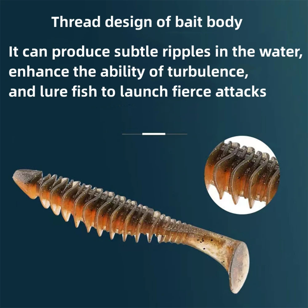 FISHKING-Cebo Artificial de silicona, 10 piezas, señuelos blandos de pesca, 45mm, 60mm, Jig, Swimbait minnow Articulación de la columna vertebral Cebo suave Cebo de silicona para pescar Columpios de pesca Cebo marino d - imagen 2