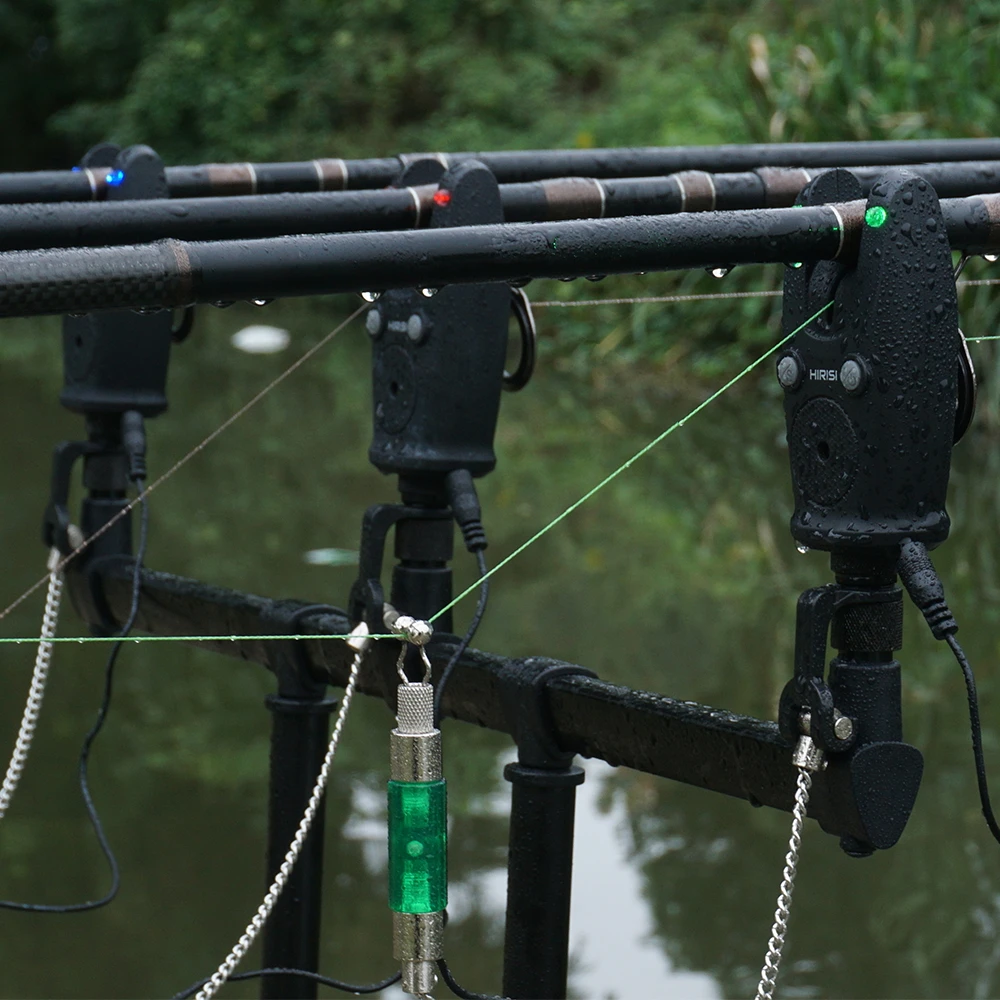 Hirisi S5 alarmas de picadura de pesca de carpa indicador de picadura de pesca juego de alarma de pesca inalámbrica impermeable accesorios de pesca - imagen 5