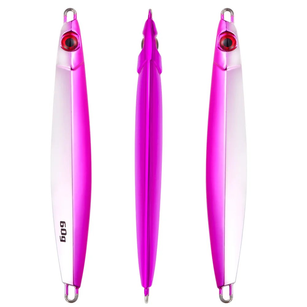 CASTFUN-plantillas de Metal galvanizadas, 40g, 60g, 80g, 100g, Señuelos de Pesca artificiales de mar, cebo de plantilla de Metal Vertical - imagen 5