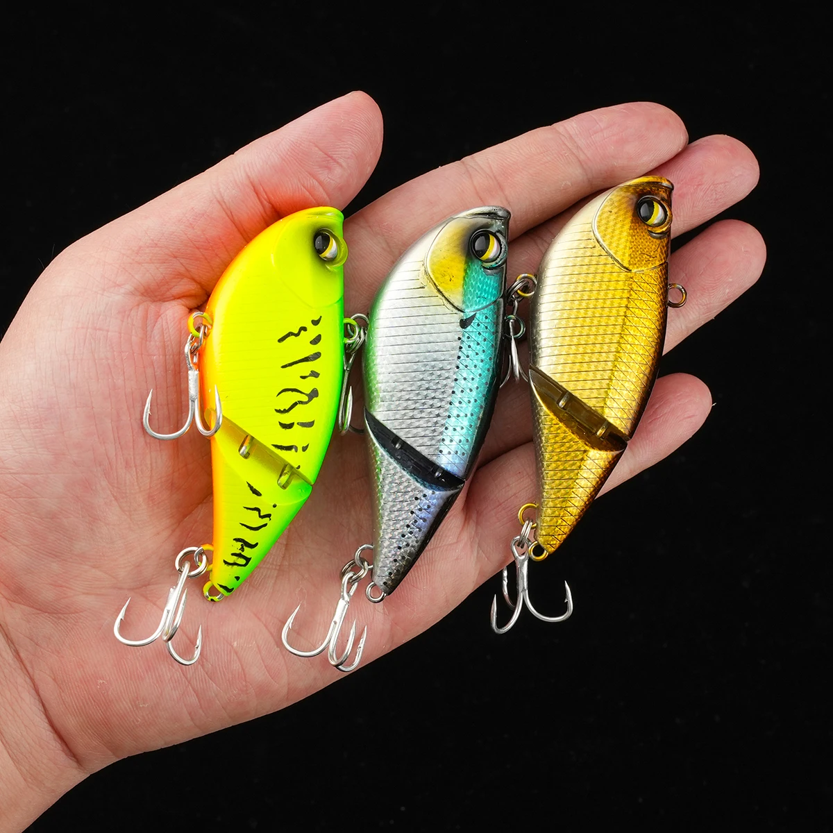 Cebos flotantes que se hunden, 2 secciones, 8cm, Swimbait multiarticulado, Señuelos de Pesca VIB, Swimbait para pesca de Lucio, aparejos de pesca de lubina - imagen 5