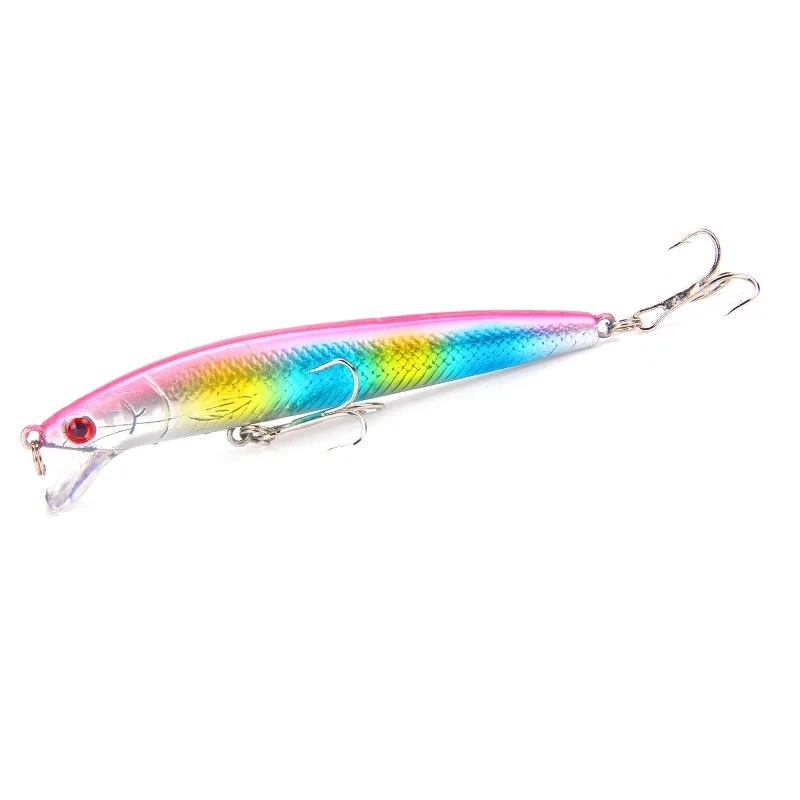 Wobbler Minnow lubina flotante – señuelo crankbait trolling cebo duro - imagen 5