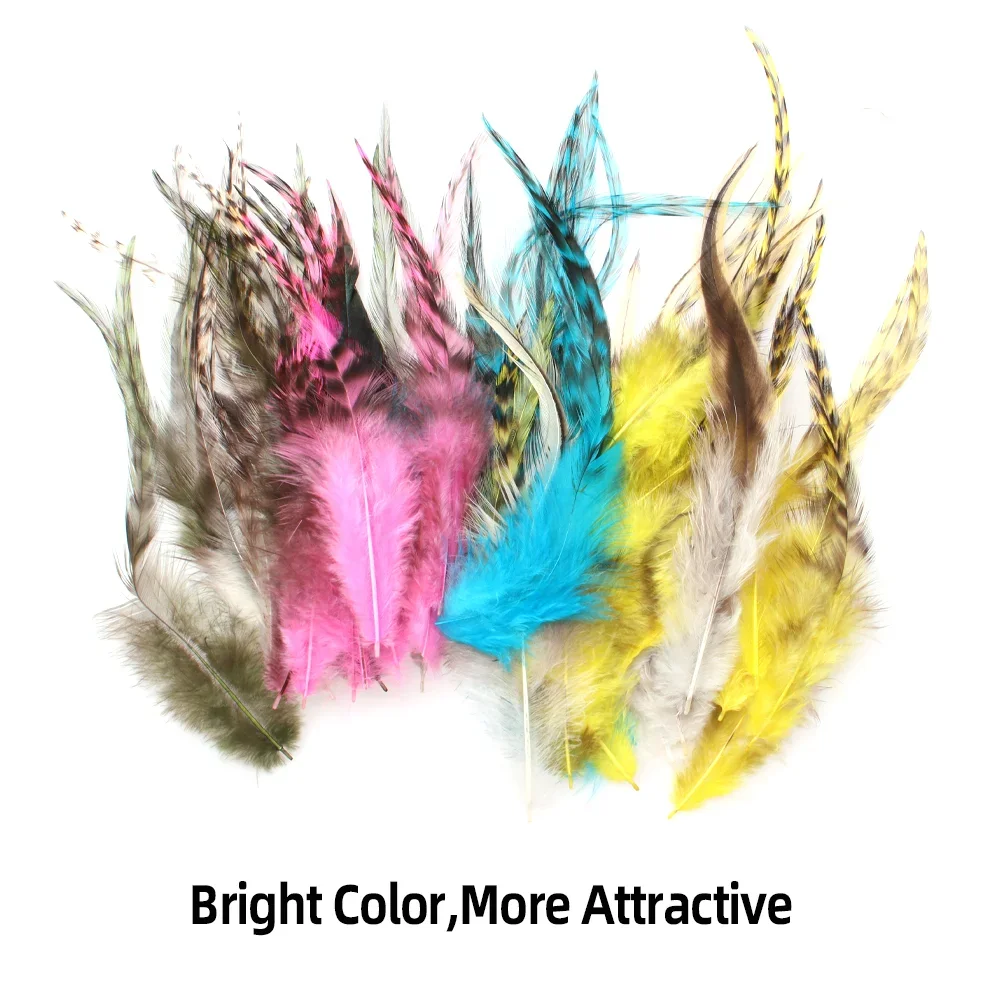Wifreo-sillín de gallo Grizzly, materiales de atado de moscas de pluma para Streamer, plantilla de mosca, ninfas, Señuelos de Pesca de trucha, 2 paquetes - imagen 5