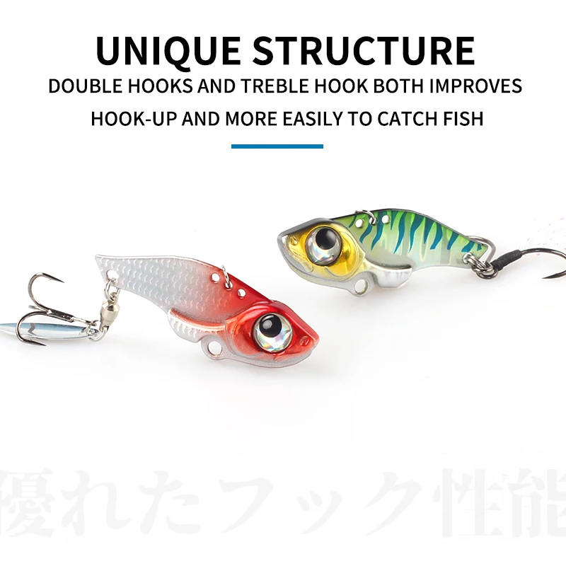 MAGIC WORKS-señuelo de pesca de Metal VIB, cebo en miniatura, 5g/7g, cuchara dura Artificial para pesca en agua salada - imagen 5