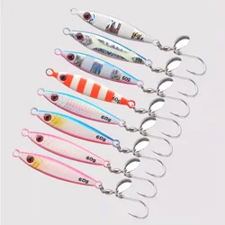 Señuelo micro metal para spinning con cuchilla giratoria, anzuelo único