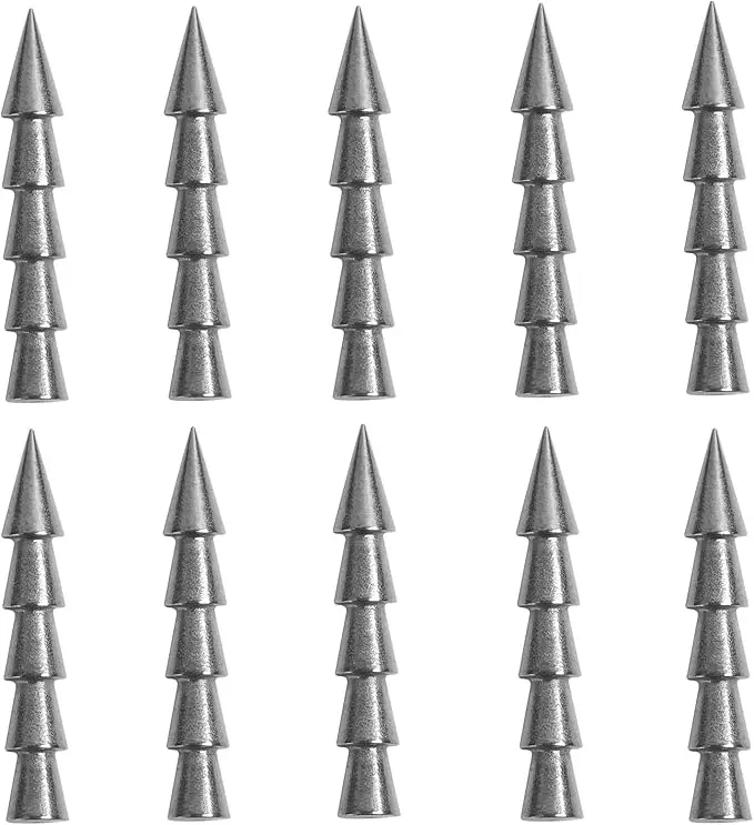 Goture-Puñas de tungsteno para uñas, 10 Kit de aparejo Neko y aparejo loco, plomos de pesca para señuelos blandos, pesas de pesca de lubina para un Control preciso