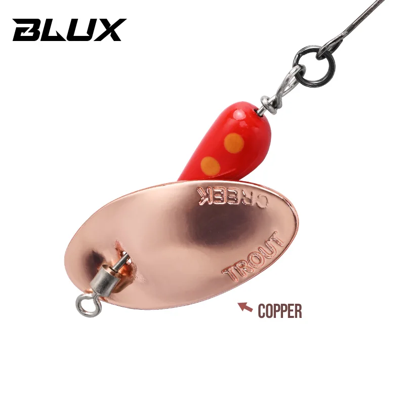 BLUX AR-S Señuelo Giratorio Trucha – Hoja Cobre Anzuelo Único