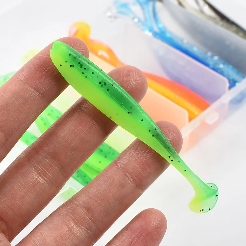 Kit Señuelos de Vinilo 7,5 cm para Perca, Lucio y Carpa