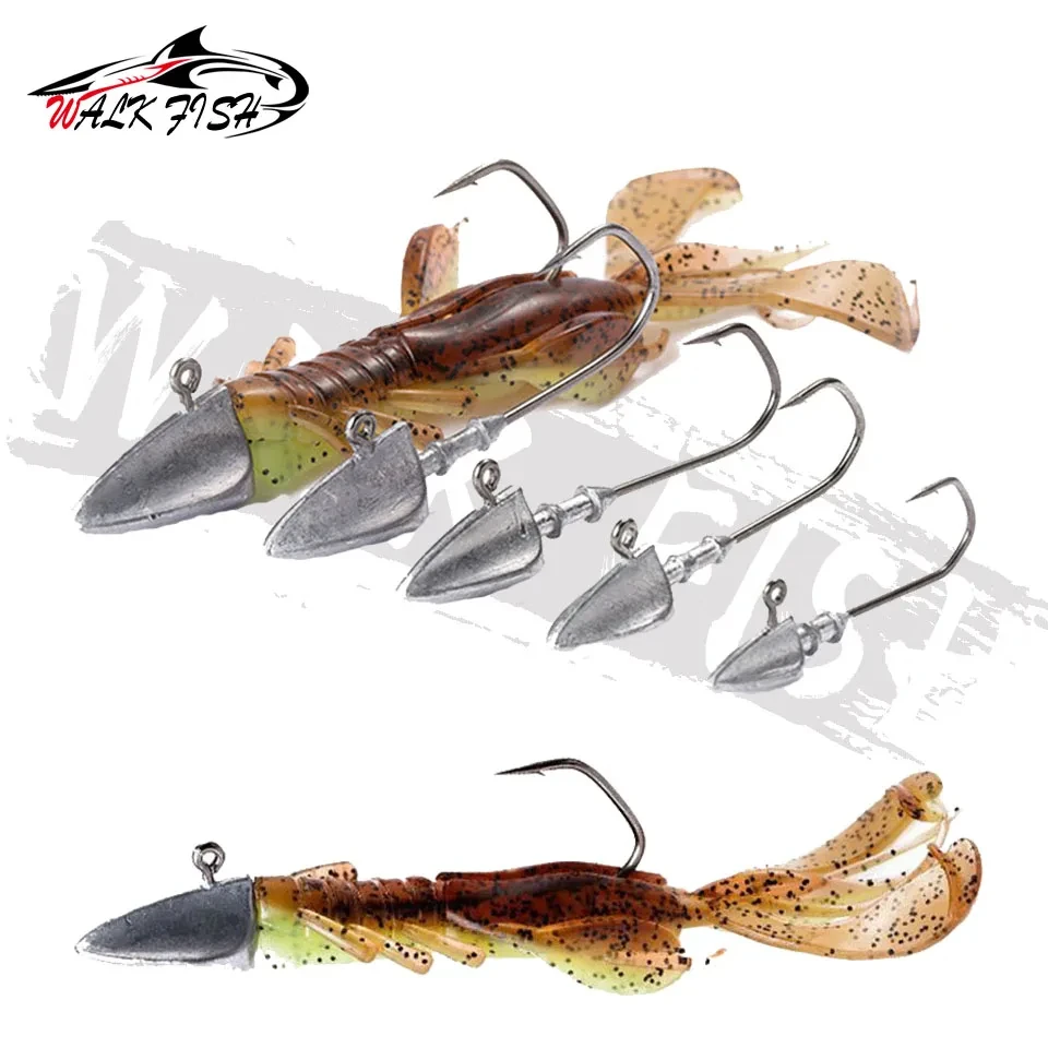 WALK FISH 5 unids/lote anzuelos con cabeza triangular 3,5g 5g 7g 10g 14g 20g anzuelo de pesca tipo barco anzuelo de gusano suave anzuelo con cabeza de anzuelo - imagen 4