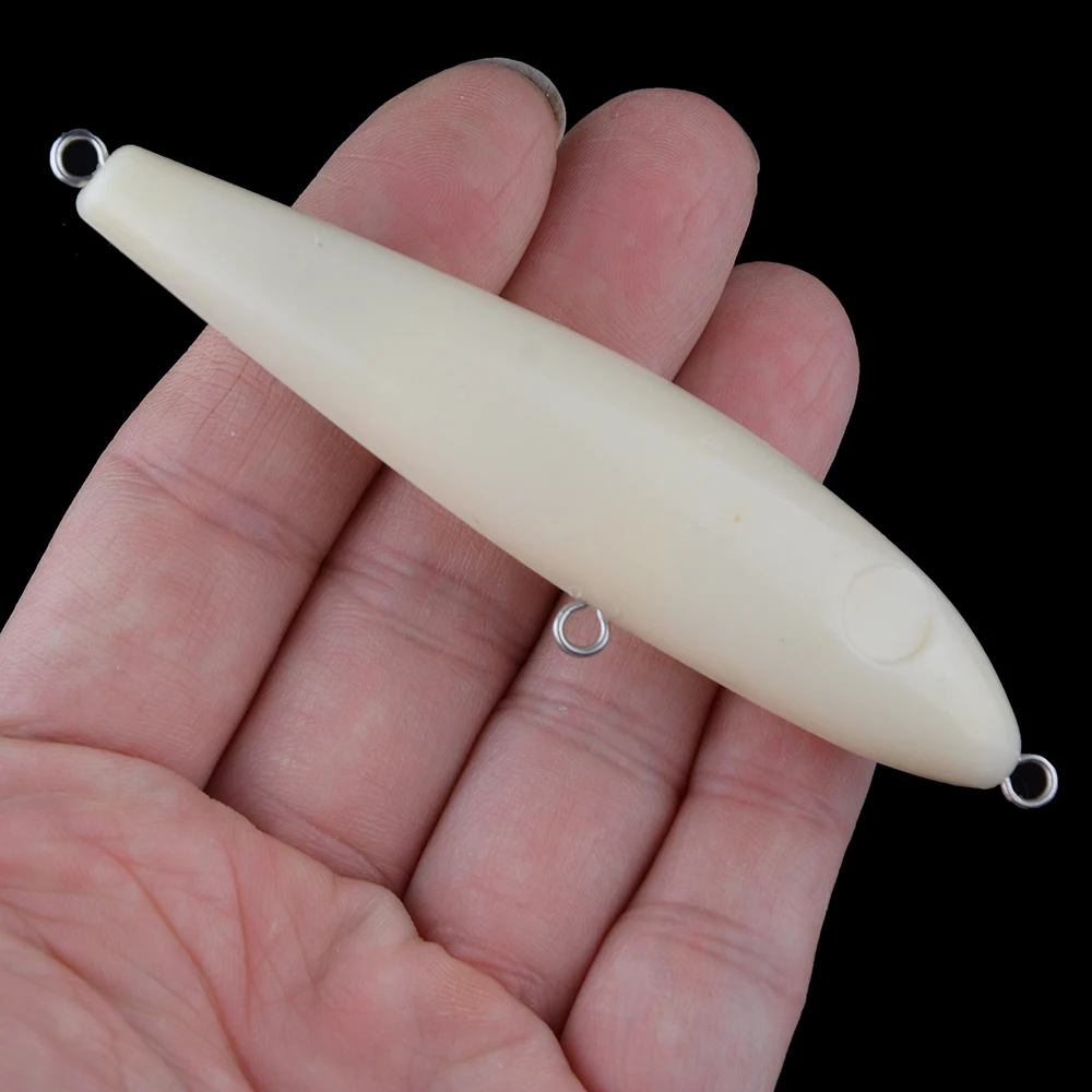Chan'sHuang 20 piezas cebo en blanco sin pintar 10,3g/90mm sonajero flotante lápiz caminando el perro DIY hecho a mano señuelo de pesca Artificial - imagen 5
