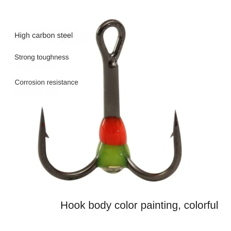 15 anzuelos de pesca 4 #   6 #   8 #   12 #   Gancho duradero de acero al carbono para Señuelos de Pesca de invierno, aparejos con estuche de plástico, accesorios de Pesca - imagen 3