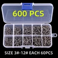 600pcs black hooks