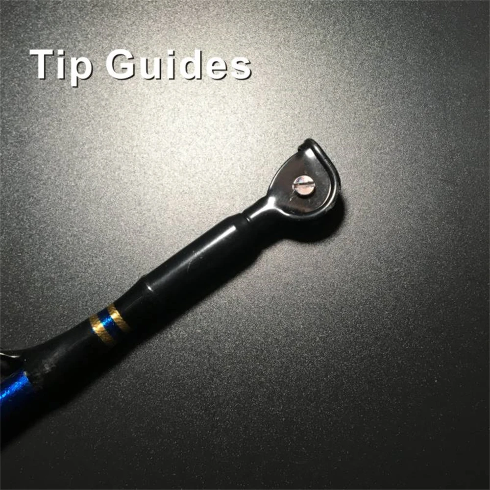 Balanzze-Caña de curricán para pesca en barco de mar, agua salada, resistente, nailon, caña de caza mayor, 5 + 1 guías, 5,6 pies, 30-130lbs - imagen 2