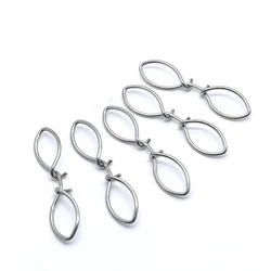 Conector de acero inoxidable para Pesca, Clips de presión rápidos, broches giratorios, Pin giratorio, conexión rápida, 1000 Uds.