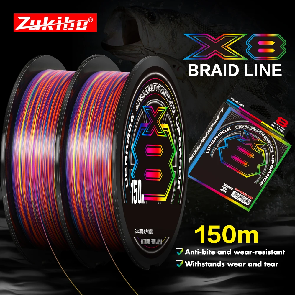 Japón Original Xbraid Upgrade X8 nunca se desvaneció Multicolor línea multifilamento de alta calidad súper fuerte 1000M 500M 300M 8 hebras línea de pesca trenzada duradera agua salada sedoso redondo sin memoria