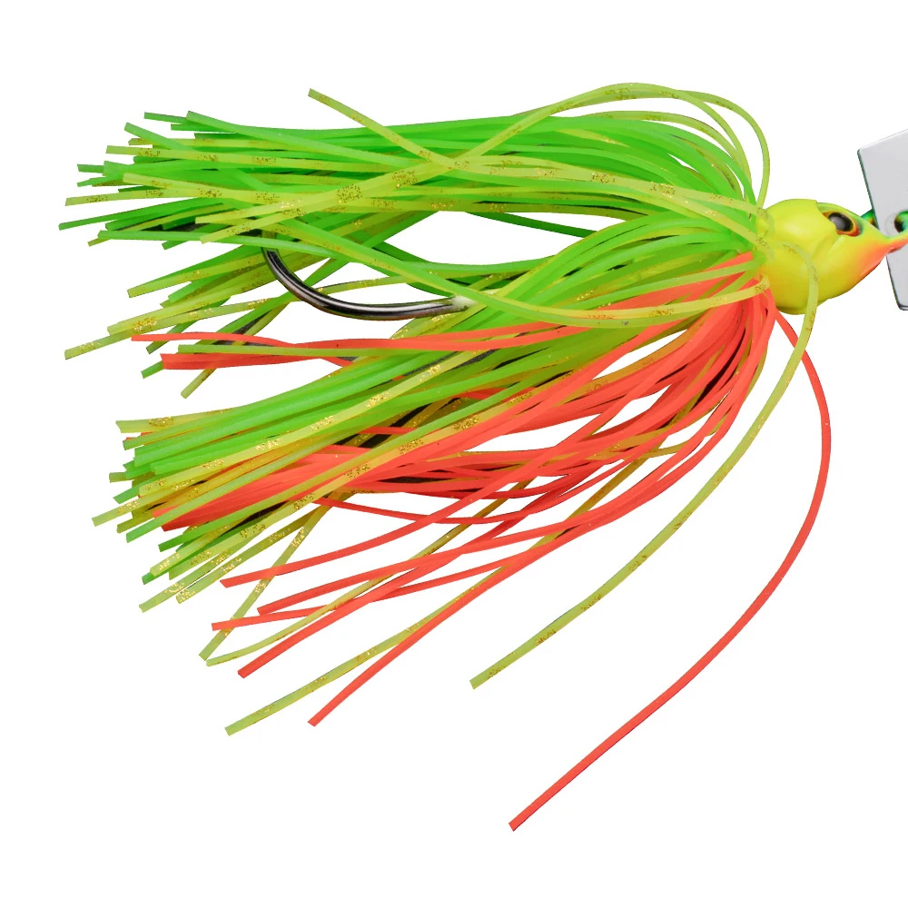 Spinnerbait con paleta metálica sin malezas y cabeza de goma - imagen 4