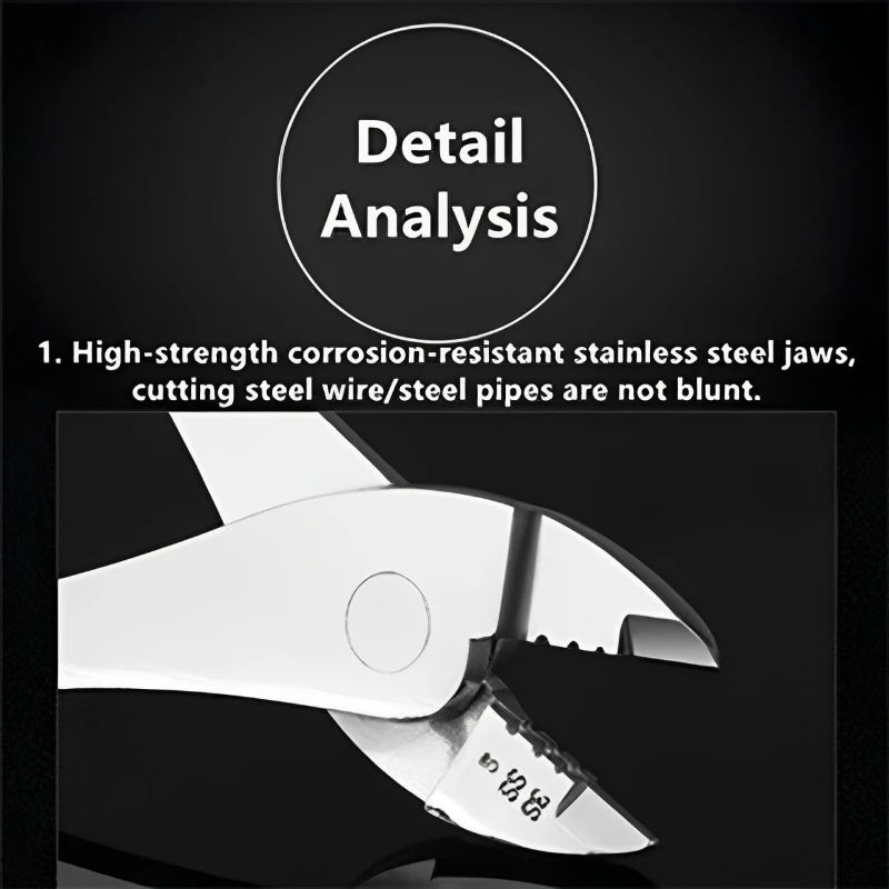 SANLIKE-Alicates de pesca multifuncionales de acero inoxidable, mangos de goma antideslizantes, aparejos de pesca resistentes y a la corrosión - imagen 4