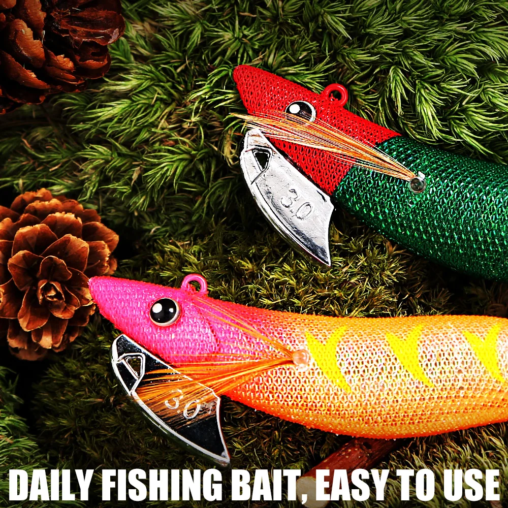 PEAK quid cebo luminoso calamar Jig señuelo de pesca cebo Artificial para Webfoot pulpo sepia señuelo de pesca de mar - imagen 3