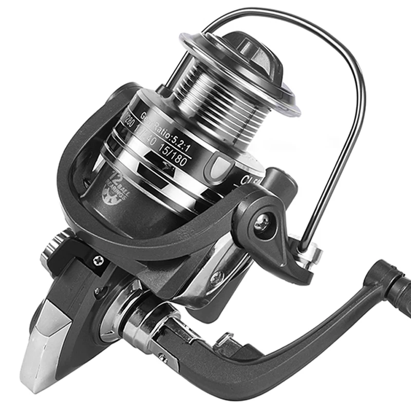 Carrete de pesca giratorio de Metal, rueda de pesca con Kit de línea de pescado, aparejos de pesca de carpa, relación de engranaje 2024: 1, CL2000-7000, nuevo, 5,2 - imagen 2