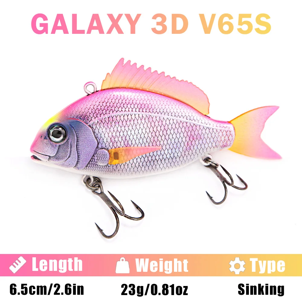 B & U VIB-señuelo duro de 65mm y 23g, señuelo tipo lápiz que se hunde de tono alto, Pesca de lubina de fundición larga, anzuelo de Swimbait, plantilla de Metal, cebo de silicona - imagen 3
