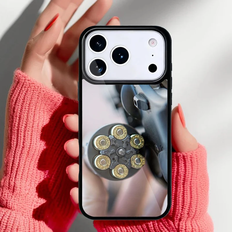 Funda con diseño de ruleta rusa para iPhone vista frontal