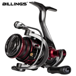 Carrete giratorio BILLINGS, arrastre máximo de 6KG para carrete de pesca de agua dulce y salada, relación de engranaje 5,1: 1, carrete de pesca de rodamiento suave
