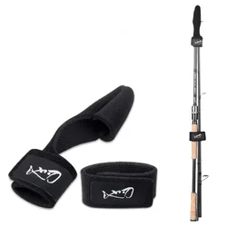 Soporte de correa de caña Luya, cinturón de encuadernación, soporte de tapa de alta elasticidad, sujetador de correa, juego de cordón, cubierta protectora de caña de pescar