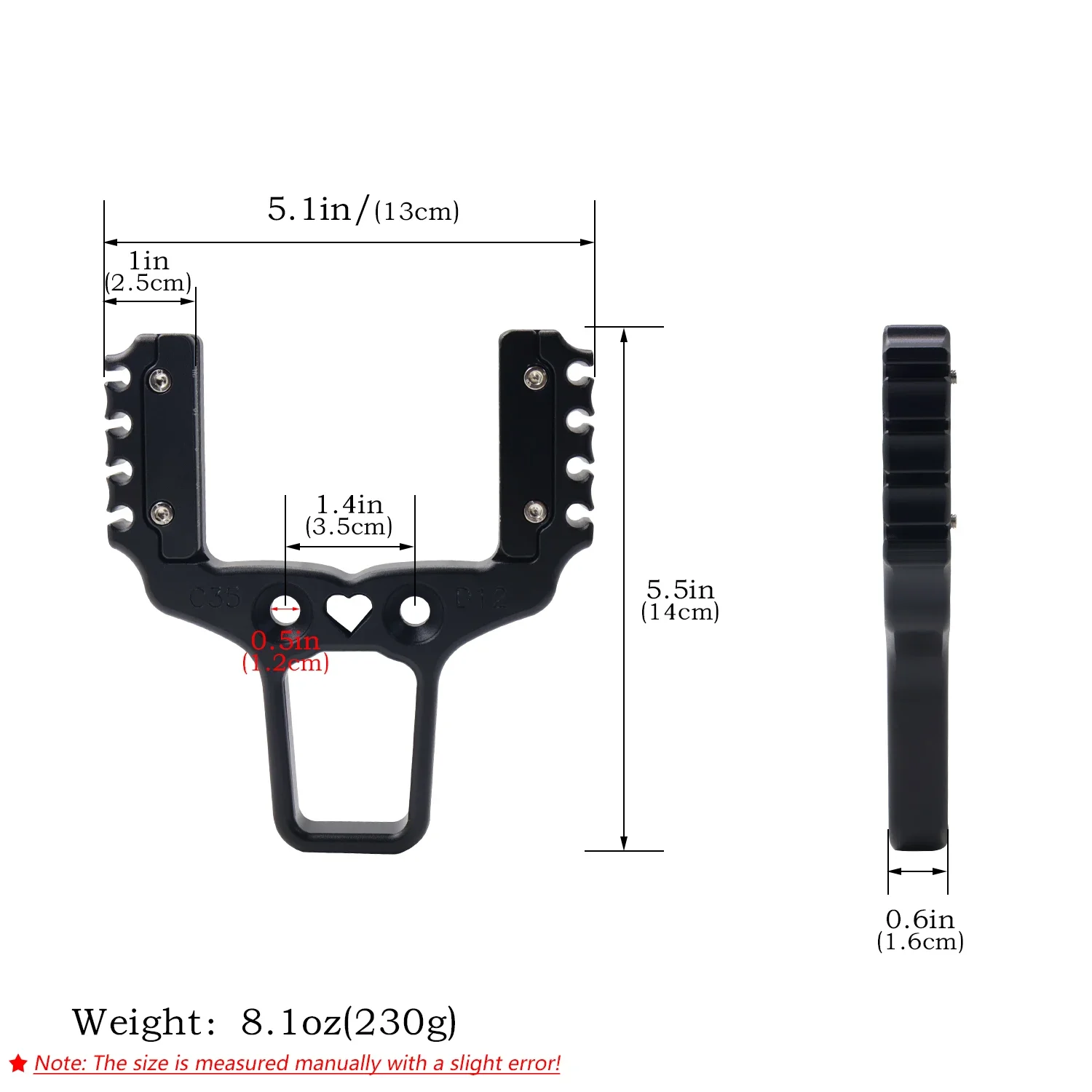 Cabezal de aluminio de alta resistencia para tirachinas de pesca - imagen 2